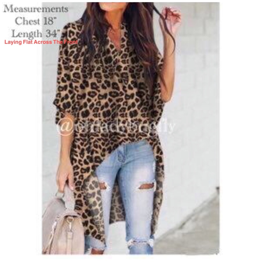Leopard Full Length Pullover Cardigan Khaki